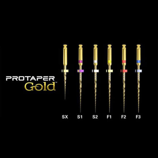 thumbnail image 2 of Dentsply Rotary ProTaper Gold Endodontic Files – 25mm SX To F3 – 20 Pack Lot 2 of 4